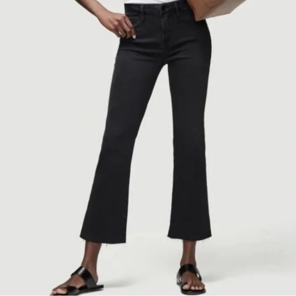 Frame Denim faded Black le crop mini boot jeans size 28 - Picture 1 of 12